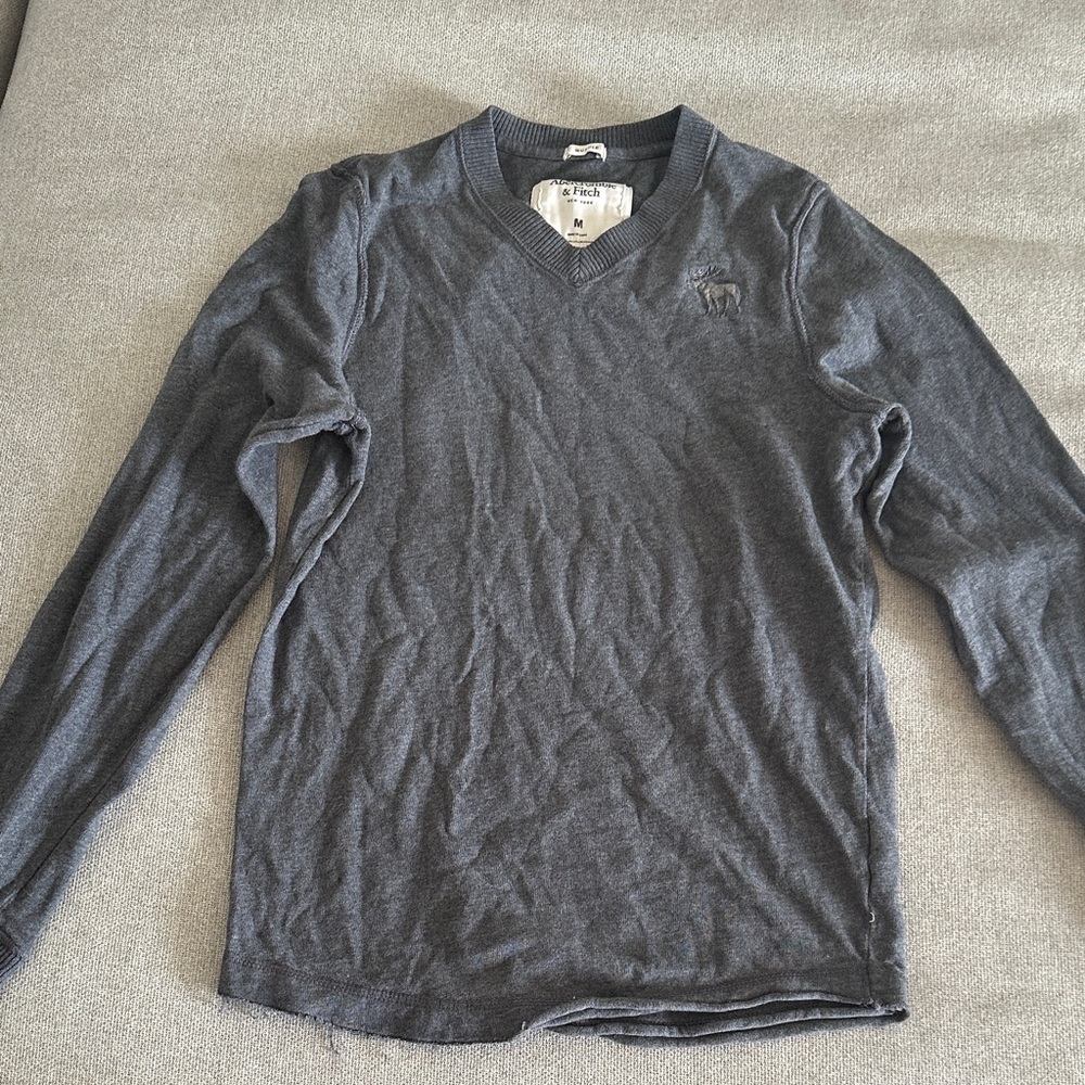 Abercrombie & Fitch Gray Long Sleeve Shirt
